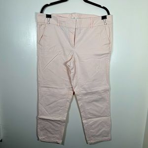 LOFT Blush Pink Cropped Chinos Size 14